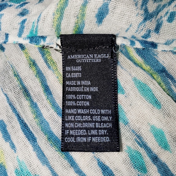 AMERICAN EAGLE Infinity Scarf Blue/Green/Turquoise - Picture 3 of 3